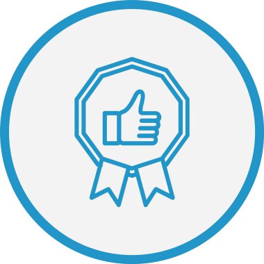 Rozet Çizgisi Mavi Çember