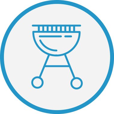 Barbekü Izgara Hattı Mavi Çember