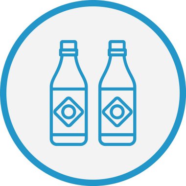 Şişe Çizgisi Mavi Çember