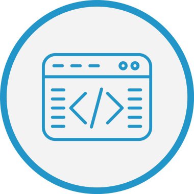 Kodlama Çizgisi Mavi Çember