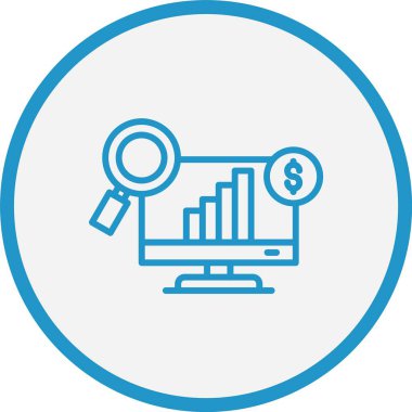 Veri Analizi Çizgisi Mavi Çember