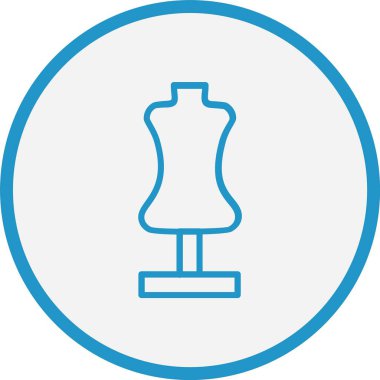 Manken Çizgisi Mavi Çember