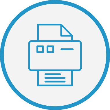 yazıcı Satırı Mavi Çember