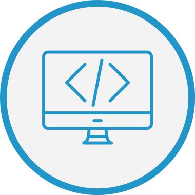 Kodlama Çizgisi Mavi Çember