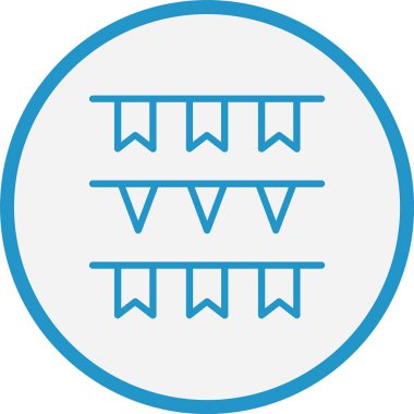 Çelenk Çizgisi Mavi Çember