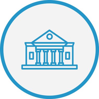 Müze Çizgisi Mavi Çember