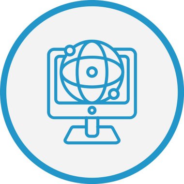 Çevrimiçi Satır Mavi Çember