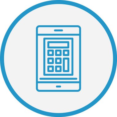 Hesap Makinesi Mavi Çember