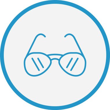 Gözlük Çizgisi Mavi Çember