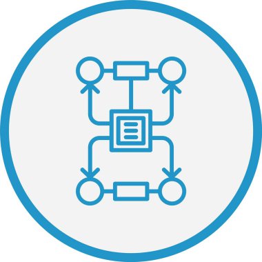 Bağlantı Çizgisi Mavi Çember