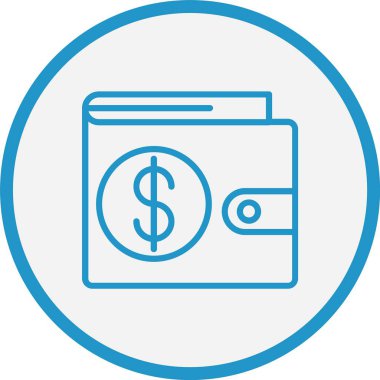 Cüzdan Çizgisi Mavi Çember