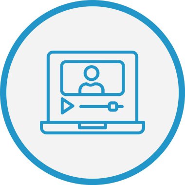 Vlog Yazıcı Satırı Mavi Çember