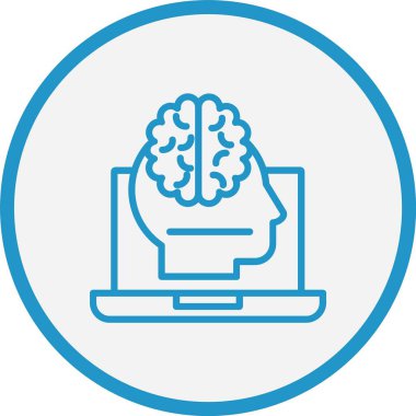 Beyin Çizgisi Mavi Çember