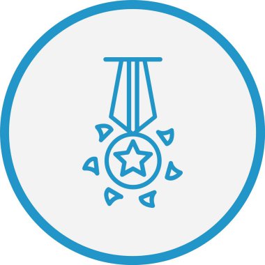 Rozet Çizgisi Mavi Çember