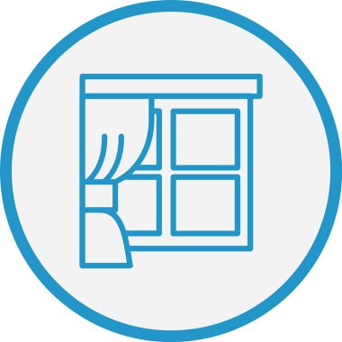 Perde Çizgisi Mavi Çember