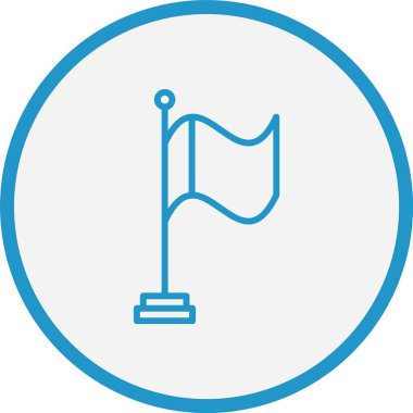 Bayrak Çizgisi Mavi Çember