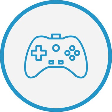 Gamepad Çizgisi Mavi Çember