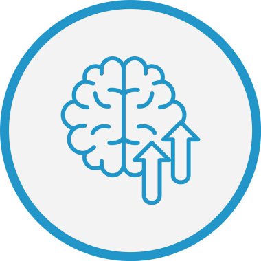 Entelektüel Vektör Çizgisi Mavi Çember