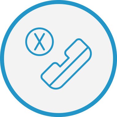 Reddedilmiş Arama Engellenmiş Hat Mavi Çember