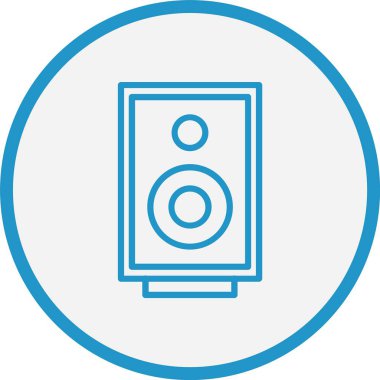 Hoparlör Satırı Mavi Çember