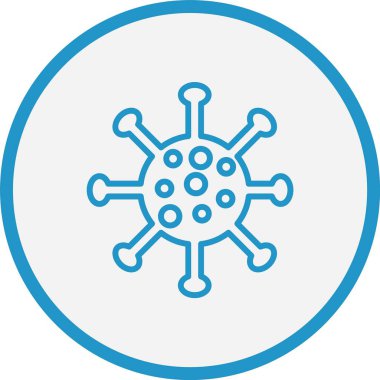 Virüs Çizgisi Mavi Çember