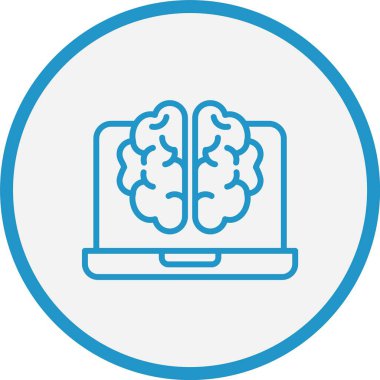 Beyin Çizgisi Mavi Çember