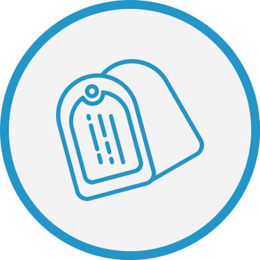 Köpek Etiketi Çizgisi Mavi Çember