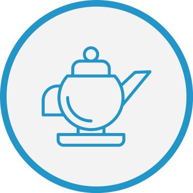 Çaydanlık Çizgisi Mavi Çember