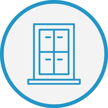 Pencere Satırı Mavi Çember