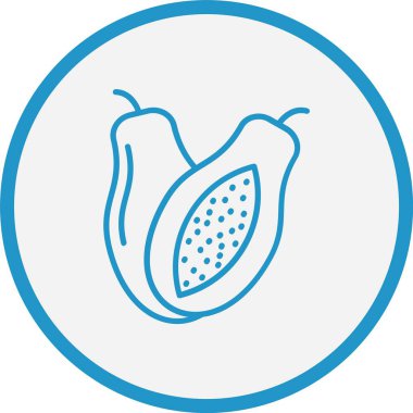 Papaya Çizgisi Mavi Çember