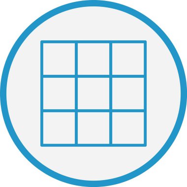 Rubik Küp Çizgisi Mavi Çember