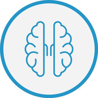 Beyin Çizgisi Mavi Çember