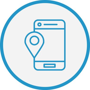 Gps Çizgisi Mavi Çember