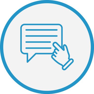 İleti Vektörü Mavi Çember