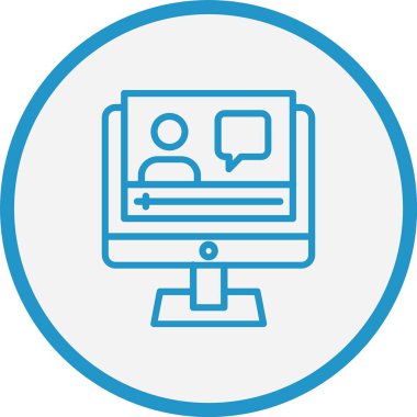 Vlog Yazıcı Satırı Mavi Çember