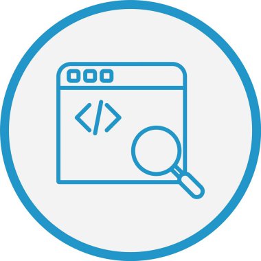 Web Geliştirme Çizgisi Mavi Çember