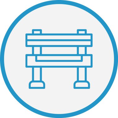 Bariyer Çizgisi Mavi Çember