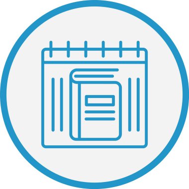 Takvim Çizgisi Mavi Çember