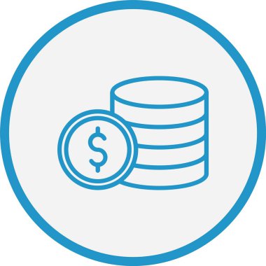 Bozuk Para Çizgisi Mavi Çember