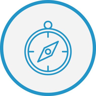 Pusula Çizgisi Mavi Çember