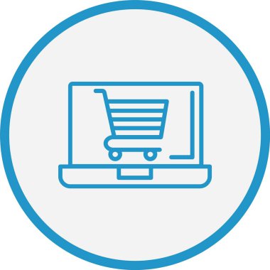 Çevrimiçi Alışveriş Hattı Mavi Çember