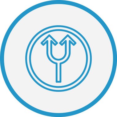 Ok Çizgisi Mavi Çemberi Böl