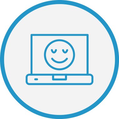 Gülme Çizgisi Mavi Çember