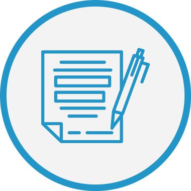 Günlük Satırı Mavi Çember