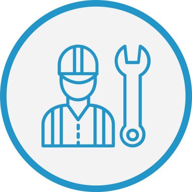 İnşaat İşçi Hattı Mavi Çember