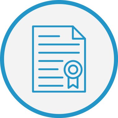 Sertifika Satırı Mavi Çember