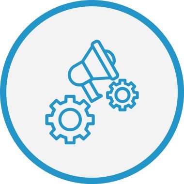 Markeating Strategy Line Blue Circle