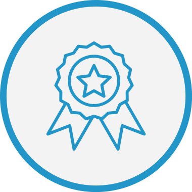 Kaliteli Rozet Çizgisi Mavi Çember