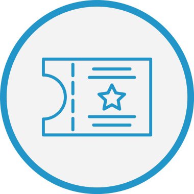 Bilet Satırı Mavi Çember