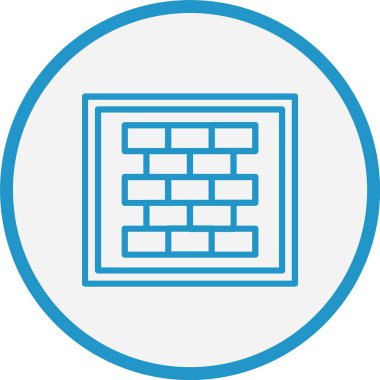 Duvar Çizgisi Mavi Çember